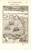 WEST INDIES Caribbean Windward Leeward Islands Barbados Pirates? MALLET 1683 map
