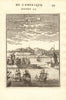 CARTAGENA. Decorative view of the city & port. Galleons. Colombia. MALLET 1683