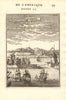 CARTAGENA. Decorative view of the city & port. Galleons. Colombia. MALLET 1683