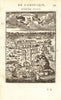 FRENCH GUIANA GUYANE. 'Fort Louys'. Ft Louis under attack. MALLET 1683 old map