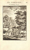 BRAZIL. Amerindians. Bows & arrows. Heads on stakes. 'Bresiliens'. MALLET 1683
