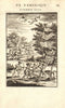 BRAZIL. Amerindians. Bows & arrows. Heads on stakes. 'Bresiliens'. MALLET 1683