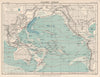 PACIFIC OCEAN.Depth.Surface isotherms.HMS Challenger expedition track 1898 map