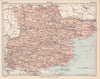 ESSEX. County map. Thames Estuary. Britannica 9th edition 1898 old antique