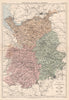 SHROPSHIRE STAFFORDSHIRE & CHESHIRE. County map. North West England 1898