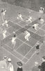 HEATH ROBINSON. Double Cross Tennis to economise space & ginger up the game 1935