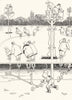 HEATH ROBINSON. Magnetic aids to skaters to be installed in London parks 1935