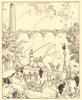 HEATH ROBINSON. Lunch Hour on the Thames Embankment. Picnic golf fishing 1935