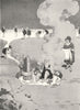 HEATH ROBINSON.Tempering water to shorn lamb.Waterside geyser beach holiday 1935