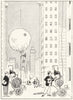 HEATH ROBINSON. Overcoming the difficulties of serenading in New York City 1935