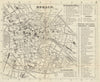 BERLIN. Antique town plan. City map. Germany. BRADSHAW 1890 old