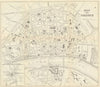 COLOGNE KOLN KÖLN. Antique town plan. City map. Germany. BRADSHAW 1890 old