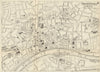 FRANKFURT AM MAIN. Antique town plan. City map. Germany. BRADSHAW 1890 old