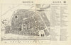 MAYENCE MAINZ. Antique town plan. City map. Germany. BRADSHAW 1890 old