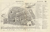 MAYENCE MAINZ. Antique town plan. City map. Germany. BRADSHAW 1890 old