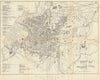 ROME ROMA. Antique town plan. City map. Italy. BRADSHAW 1890 old