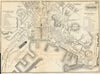 TRIESTE TRST. Antique town plan. City map. Italy. BRADSHAW 1890 old