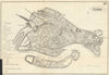 VENICE VENEZIA. Antique town plan. City map. Italy. BRADSHAW 1890 old