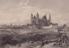 WORMS. Showing Cathedral. Wormser Dom Germany Rhine valley. Steel engraving 1875
