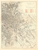 PARIS EAST. Franco-Prussian War. Barricades. Versailles troops routes 1875 map