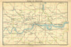 LONDON. Index map of London. Railways. BARTHOLOMEW 1925 old vintage chart