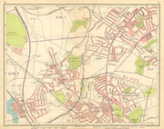 LONDON NW. Hendon Finchley Golder's Green Hampstead Garden Suburb 1925 map