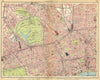 LONDON. Regents Park Camden Town Marylebone St John's Wood Bloomsbury 1925 map