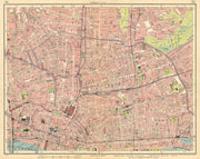 LONDON E. Islington Bethnal Green Hoxton City Stepney Shadwell 1925 old map
