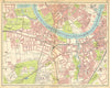 LONDON SW. Putney Wandsworth Fulham Barnes Parson's Green Roehampton 1925 map