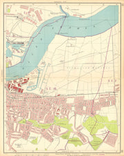 LONDON E. Plumstead Woolwich Arsenal Abbey Wood Beckton Manor Way 1930 old map
