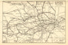 LONDON UNDERGROUND. Electric railways. Tube 1921 old antique map plan chart