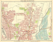 LONDON N. Wood Green Tottenham Harringay Higham Hill Upper Edmonton 1921 map