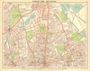 LONDON N.Finsbury Park Clapton Highbury Stamford Hill Dalston 1921 old map