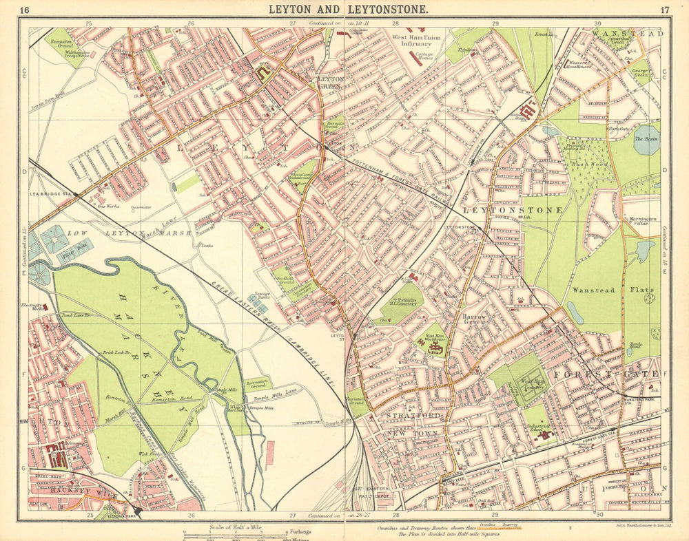 LONDON NE. Leyton Leytonstone Stratford Forest Gate Wanstead Hackney 1921 map