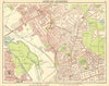 LONDON NE. Leyton Leytonstone Stratford Forest Gate Wanstead Hackney 1921 map