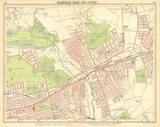 LONDON NE. Wanstead Ilford Manor Park Seven Kings Wood Grange 1921 old map