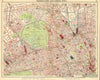 LONDON. Regents Park Camden Town Marylebone St John's Wood Bloomsbury 1921 map