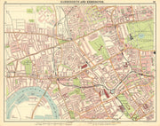 LONDON.Hammersmith Kensington Shepherds Bush Earls Court Notting Hill 1921 map