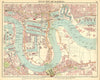 LONDON E. Isle of Dogs Poplar Greenwich Surrey Docks Deptford 1921 old map