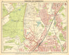 LONDON SW. Wimbledon Summerstown Southfields Wandsworth Merton 1921 old map
