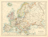 EUROPE POLITICAL. Austria-Hungary. United Sweden & Norway. JOHNSTON 1899 map