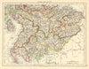 SOUTH SCOTLAND. Dumfries Galloway Lothian Borders Lanark Ayr.JOHNSTON 1899 map
