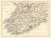 MUNSTER.  Clare Cork Kerry Limerick Waterford &c.SW Ireland. JOHNSTON 1899 map