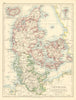 DENMARK SLESVIG-HOLSTEN. Prussian Schleswig-Holstein. JOHNSTON 1899 old map