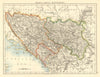 BOSNIA SERVIA MONTENEGRO. Balkans Serbia Croatia Herzegovina.JOHNSTON 1899 map