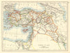 OTTOMAN TURKEY IN ASIA. Cyprus Levant Mesopotamia Palestine. JOHNSTON 1899 map
