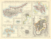 CYPRUS HONG KONG TOKYO PEKING JERUSALEM. City plans. Anzhu islands  1899 map