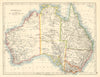 AUSTRALIA. States. Showing Northern Territory within SA. JOHNSTON 1899 old map