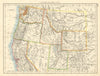 USA NORTH WEST. Washington Oregon ID MT WY Utah Nevada CA.JOHNSTON 1899 map