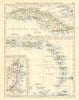 CARIBBEAN ISLANDS.Cuba British Honduras Caribbee/Windward. JOHNSTON 1899 map